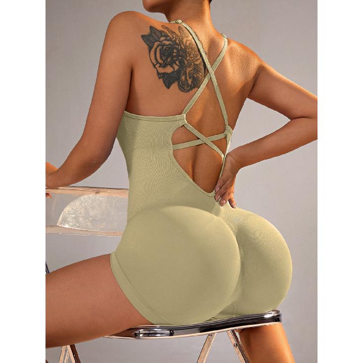 Verano Casual Algodón Puro Alta Gama Ropa Exterior Fitness Secado Rápido Traje de Ejercicio Yoga Mono