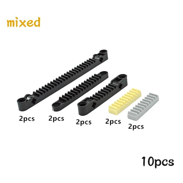 MOC Technical Gear Axle Bricks Parts Worm Rack Conector Train Car Crane Model Technical CROSS Axle Building Blocks Bricks Toys