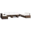 VidaXL Garden Furniture Set 8 Pcs Woven Resin Brown