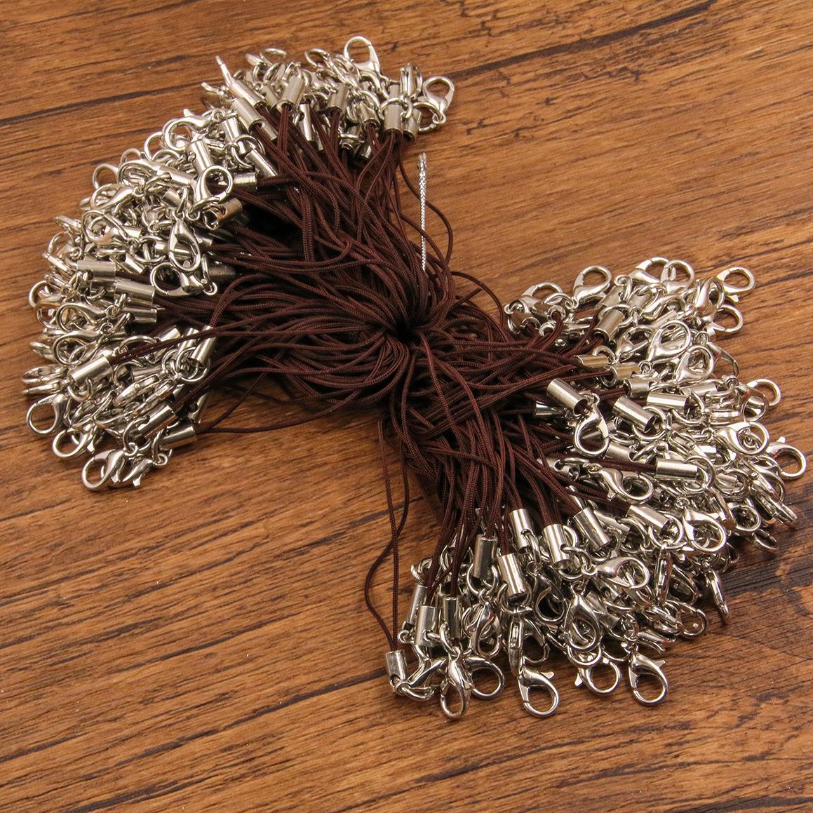 

20-цветный ремешок с карабином для самостоятельной сборки украшений - 67 мм, аксессуар для мобильного телефона/кулона