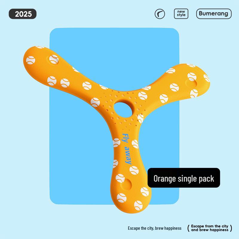 Детский мягкий трехлопастной бумеранг фрисби - Интерактивная игрушка для спорта и развлечений на открытом воздухе