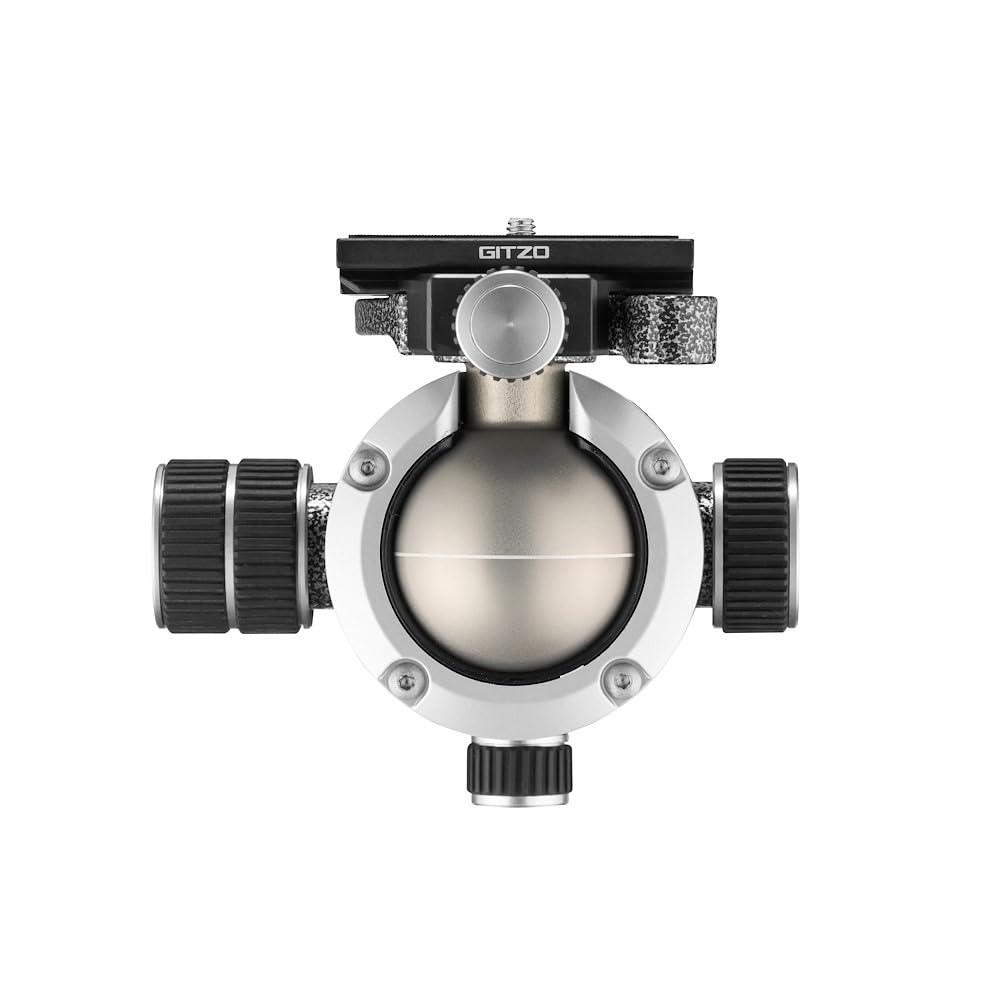Gitzo GH4383QD Center Ball Head, Series 4 QD, Screw Knob Plate Lock, Arca-Swiss Compatible, Friction Control, 30kg Load Capacity
