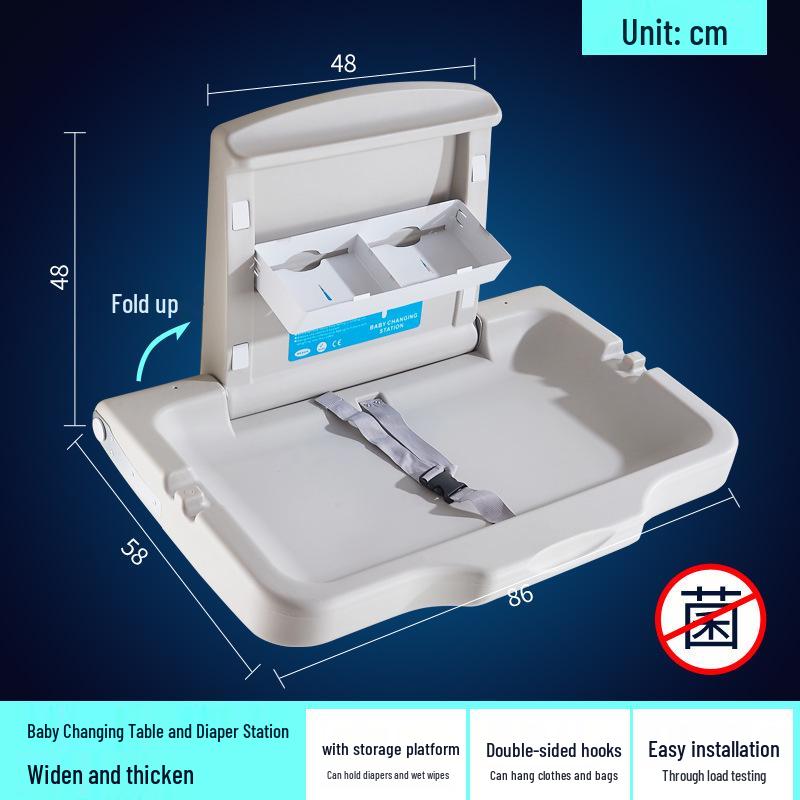 Multifunctional Baby Care & Changing Table with Third Restroom Access