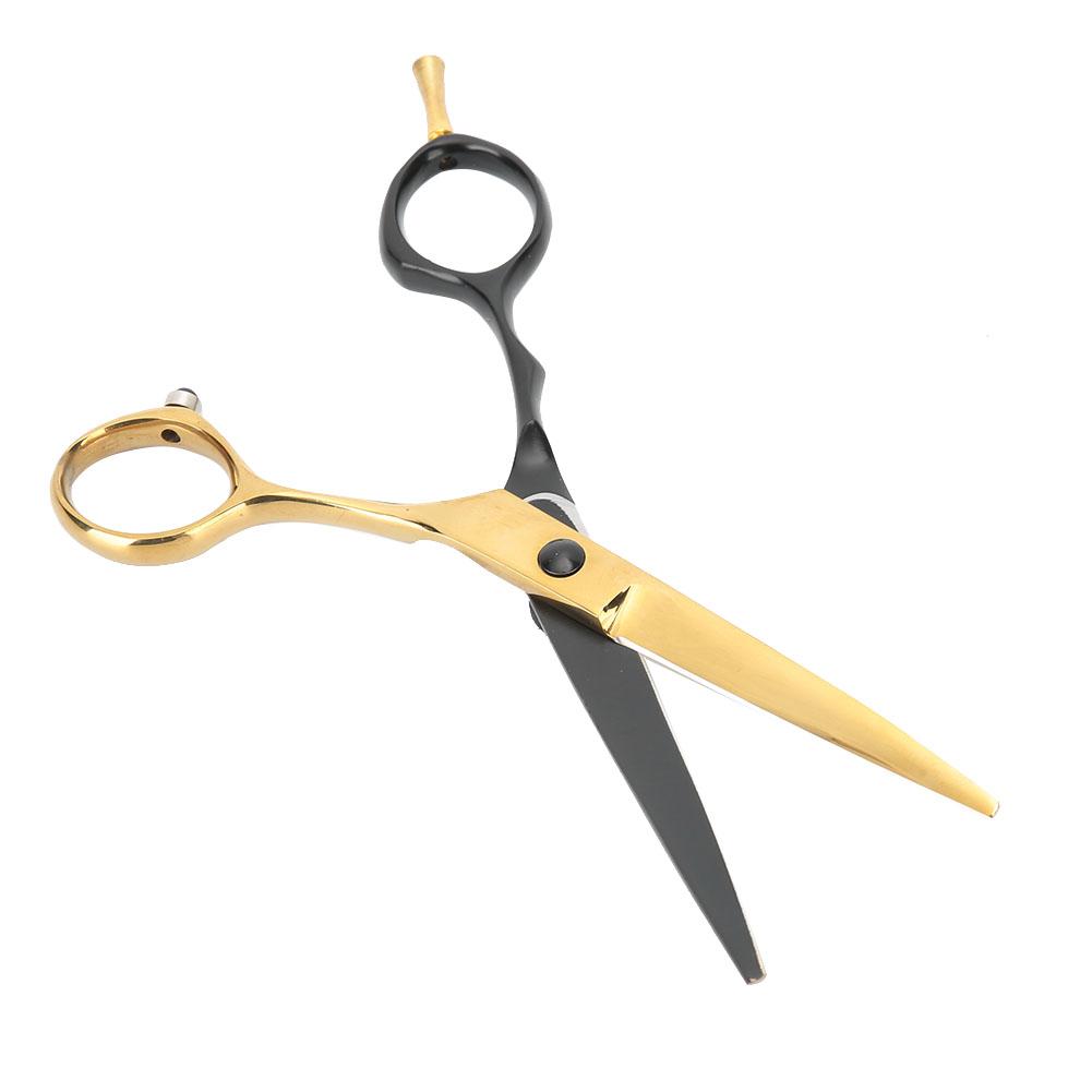 Professional Hairdressing Scissors Salon Hair Trimming Cutting Scissors BlackGold (5.5 Inch)(Flat Scissors )