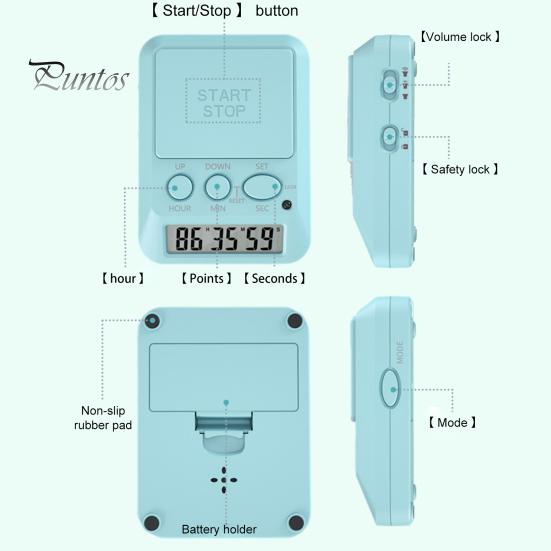 Learning Timer for Studying Countdown Date Timer Beep Light Timer Clock Multi-Function Electronic Clock Timers Cute Digital Timer for Gym Break Time