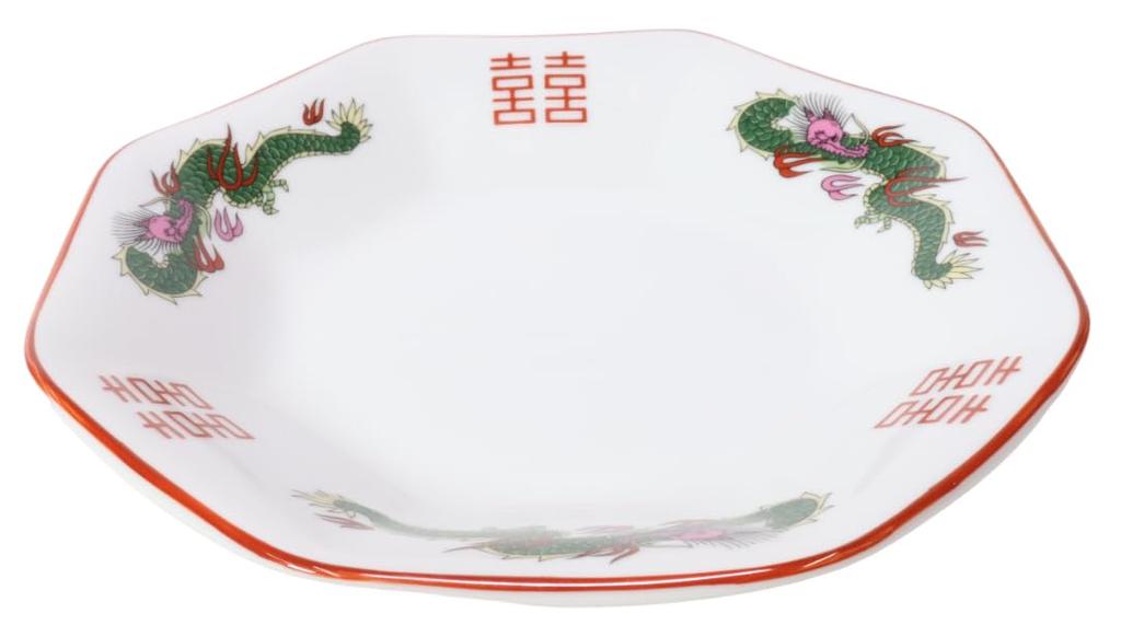 Sada 10 čínských jednotlivých položek Sanryu Takadai Osmiúhelníkový talíř x Dim Komerční [18.5 4.5cm] [Čínské nádobí, Ramen, Restaurace, Sum, použití, Hotel]