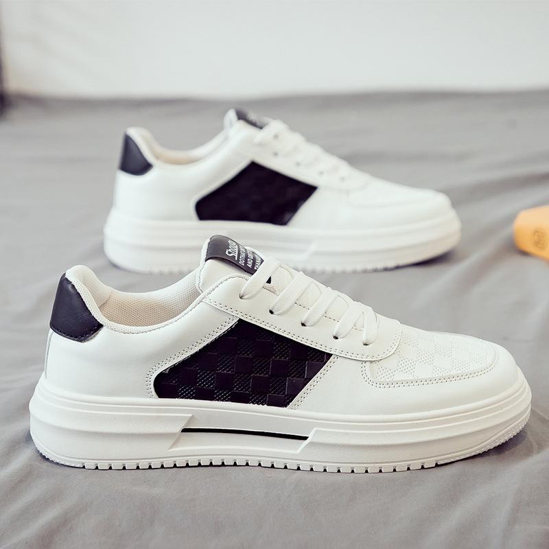 Little white shoes men's 2024 summer new men's shoes Internet celebrity explosion comfortable casual versatile sports leather flat baseplate shoes