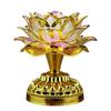 LED Seven-Color Lotus Lamp for Worship and Offering - Electronic Ever-Burning Buddhist Lamp for Guanyin and God of Wealth.