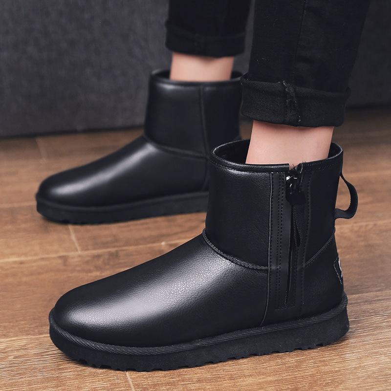 Bota de nieve de invierno para hombres Bota de nieve impermeable de piel  caliente Botines de lluvia al aire libre Botas altas antideslizantes  Botines comprar a buen precio — entrega gratuita, reseñas