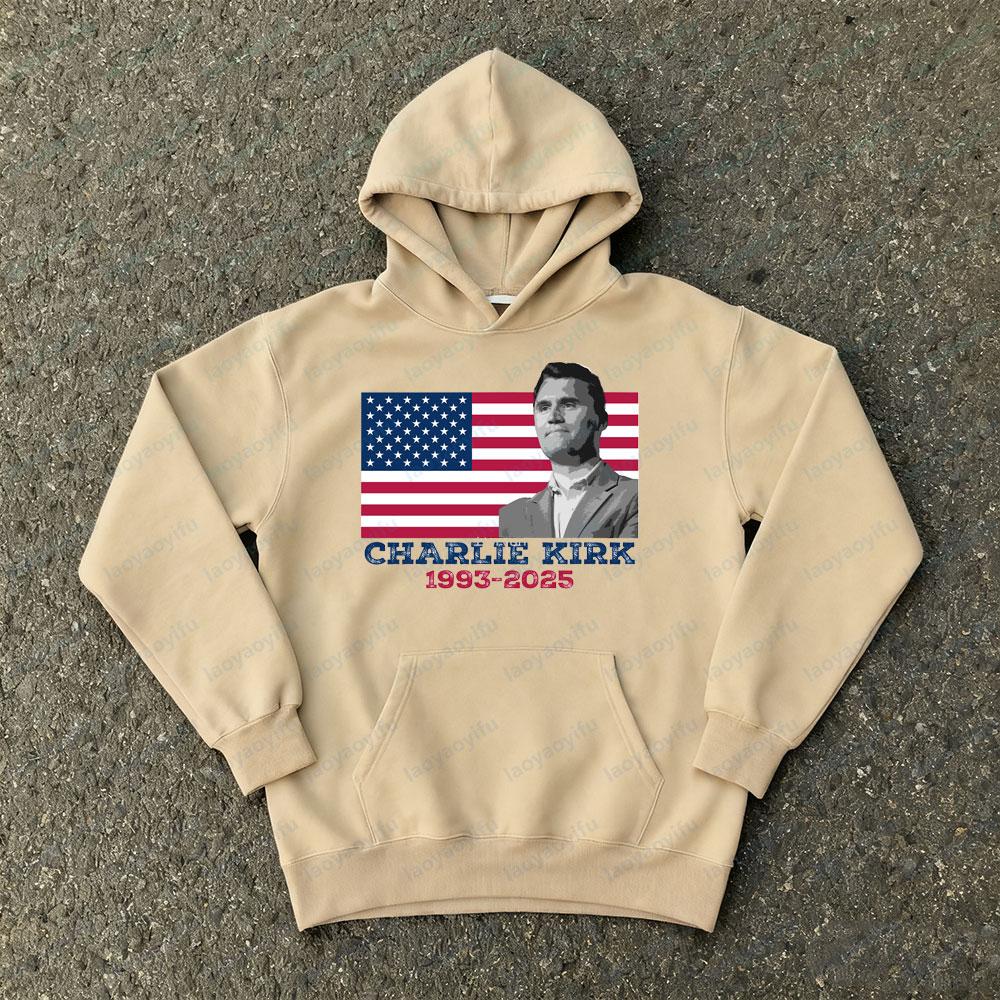 JUSTICEFOR CHARLIE KIRK Sweatshirts Forever In Memory Charlie Kirk Hoodies A TRUE PATRIOT Pride Clothing Men Women Streetwear