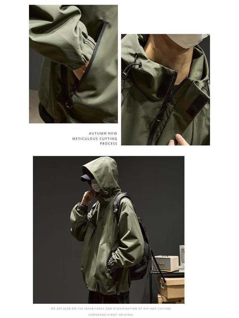 Unisex Windbreaker-Jacke: Vielseitiger Hongkong-Stil für Frühling und Herbst