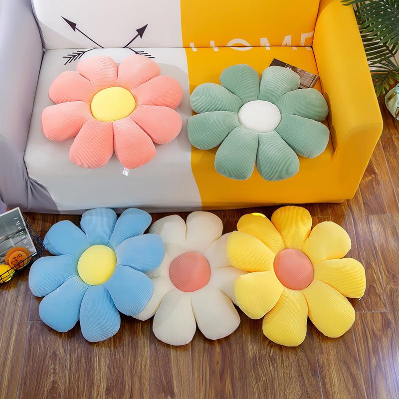 Small Daisy Cushion Flower Pillow Chair Cushion Office Sitting for A Long Time Tatami Car with Butt Cushion Pillow Thickened