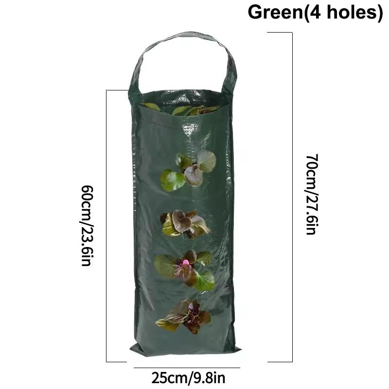 

Подвесной мешок для посадки клубники с 4/6/8/10 отверстиями, вертикальный мешок для выращивания цветов в саду, цветочный горшок для овощей, декор для дома и улицы 4 holes