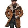 Men's 2026 Autumn/Winter Suede Patchwork Jacket with Multi-Pocket Zipper