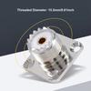 2Pcs SO239 Chassis Mount Connector PL259 Solder Cup 25x25mm Flange Panel Coaxial Connector 4 Holes UHF Female RF Coax Adapter