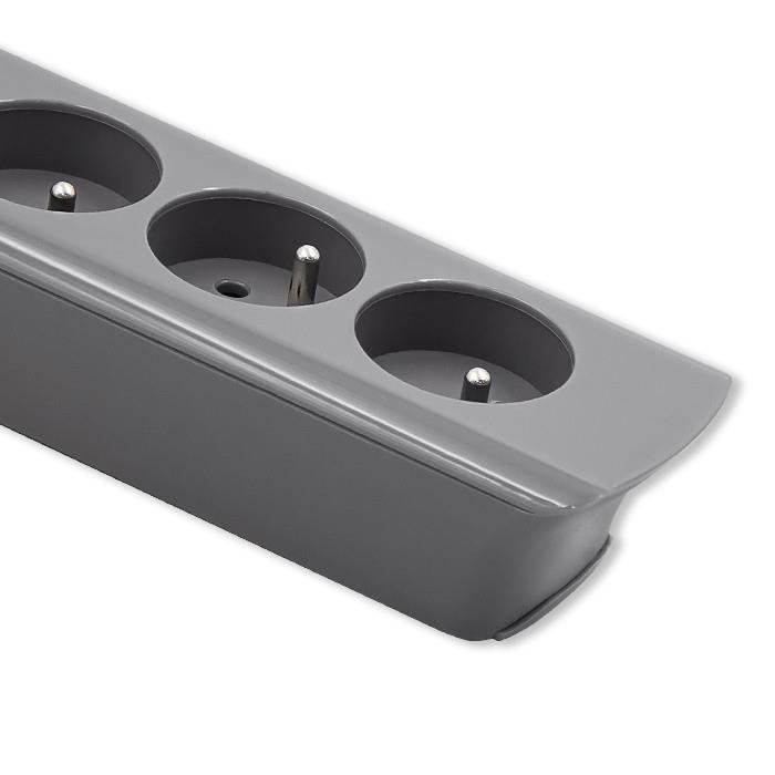 Qoltec 6-Socket Power Strip | 1.8m | Gray