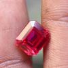 Natural Red Ruby Loose Gemstone Bloody 3 Ct Emerald Shape for Jewelry Making and Gem Collections