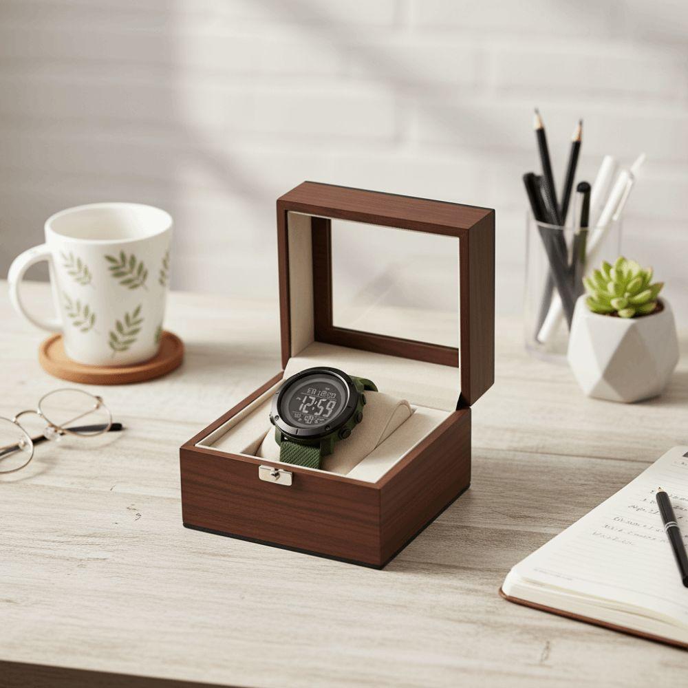 Simple Digital Sport Watch LED Display Electronic Watch Trendy Men's Watch Casual Wear