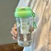 Water bottle water cup girls high value plastic cup creative cute summer water cup large capacity straw cup food grade PC material