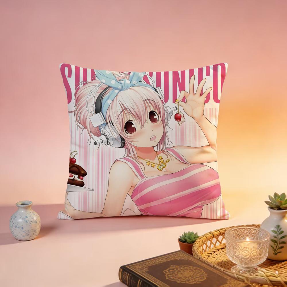 Popular SSUPER SONICOed Cushion Cover Premium SkinFriendly Pillow Case MultiPurpose for Home Office Travel