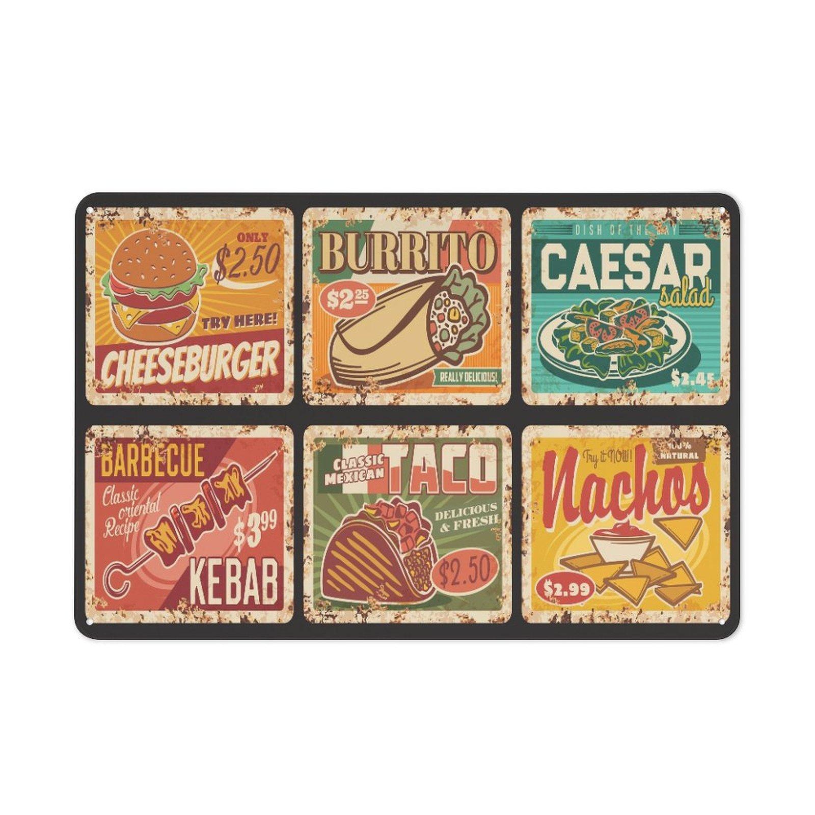

One Pack Horizontal Metal Tin Wall Plate 2030cm 3040cm Retro Decorative Sign For Home Cafe Garage Bar Kitchen Living Room Art 20*30CM
