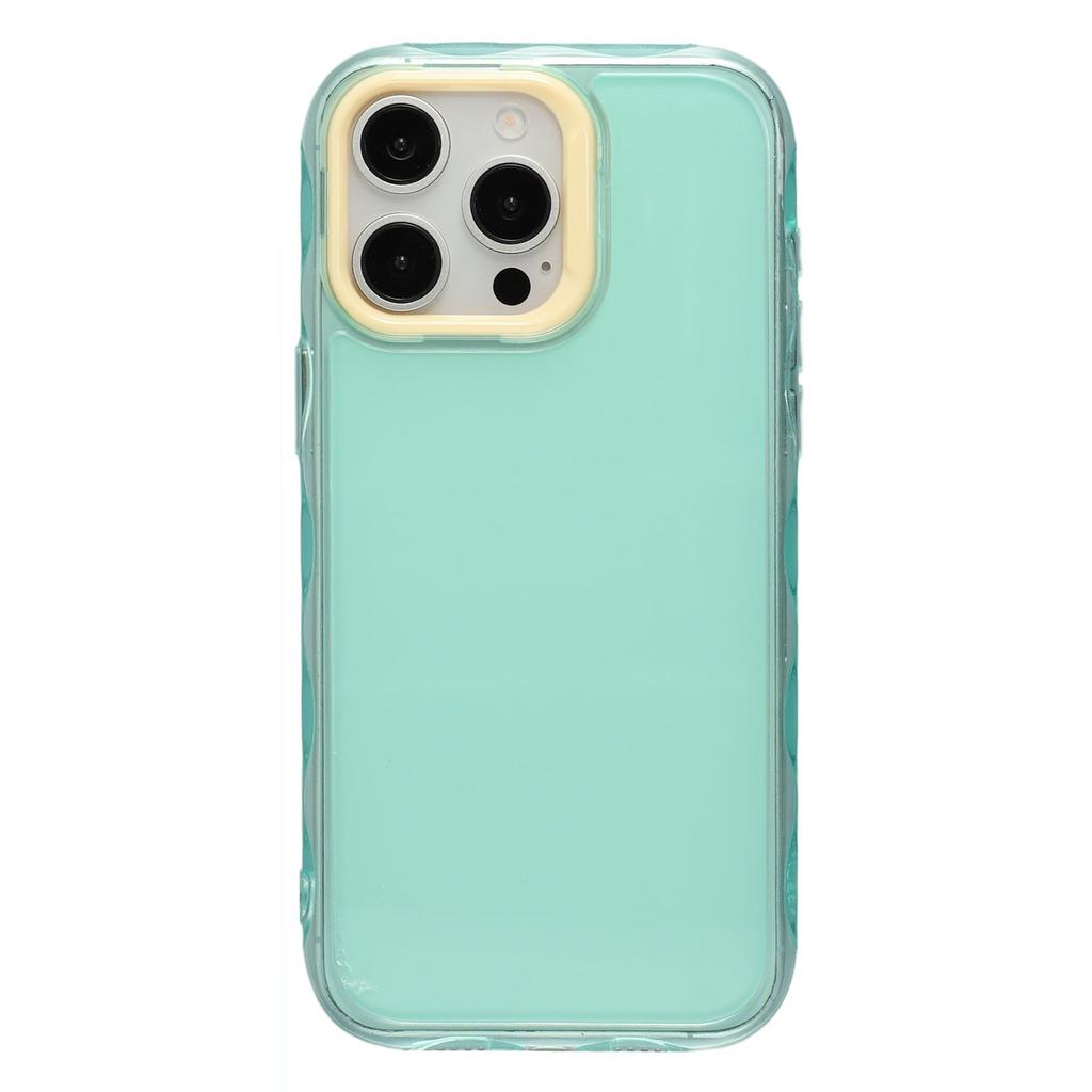 For iPhone 15 Pro Case Inner Wave Pattern TPU+Acrylic Phone Cover