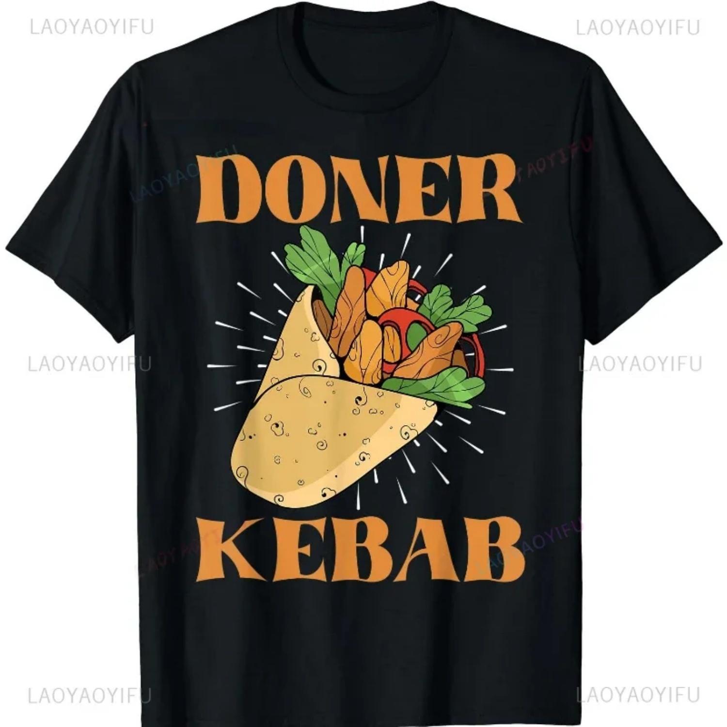 

Мексика Dona Kebab Турецкий Кебаб Печатная Футболка Мужская Летняя Высококачественная Хлопковая Короткий Рукав Футболка Для Улицы Camisetas S чёрный