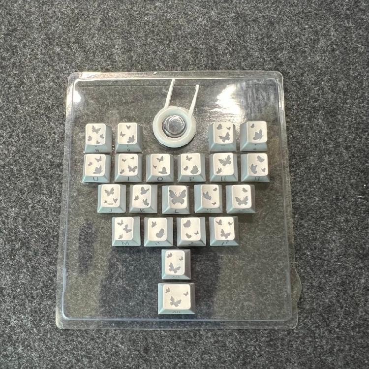 Hartvormige Keycaps 21 Toetsen Originele Hoogte PBT Keycap Met Vlindervormig Patroon Voor DIY Liefhebbers Eenvoudig te Installeren
