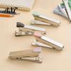 Creative Geometric Stationery Portable Handheld Stapler, Metal Ergonomic Binding Tool, Compact Desktop Lightweight for Office And School Documents
