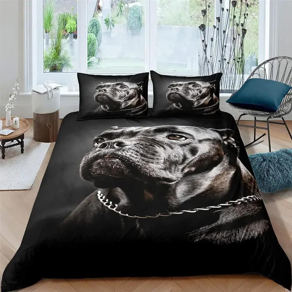 Bulldog Bettbezug Französische Bulldoggen Bettwäscheset Einzel Polyester Schokolade Welpe Haustier Hündchen Tier Steppdeckenbezug Für Hundeliebhaber Geschenke