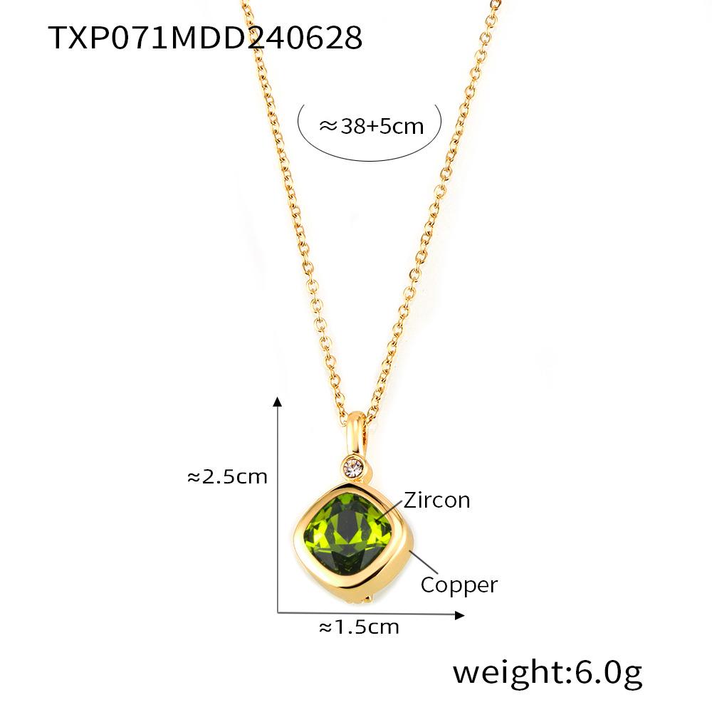 Chic Style Jewelry Set with Interchangeable Zircon - Unique Copper Design