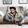 "Elvis Presley Inspired Golden Guitar Costume Jacket"Blanket Flannel Throw Blanket for Sofa, Bed, Travel, Camping, Office, Couch, Chair, And