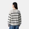 Gap Women's Cotton Love Heart Logo Striped Knit Sweater