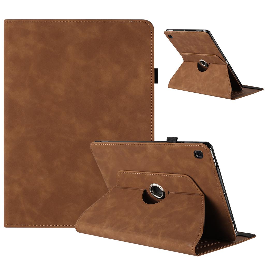 For Samsung Galaxy Tab A 10.1 (2019) SM-T510 (Wi-Fi)/SM-T515 (LTE) Case Rotating Stand Solid Color PU Leather Tablet Cover