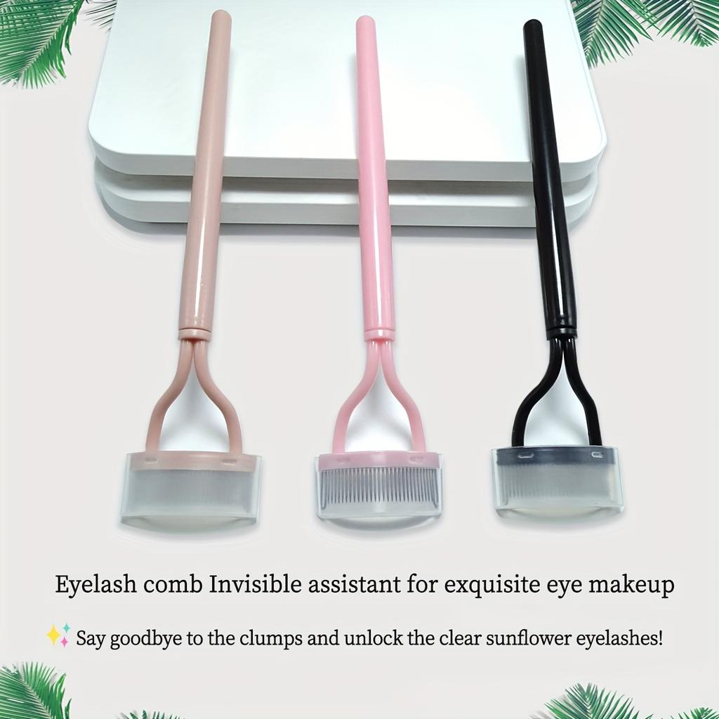 Stainless Steel Eyelash Comb & Eyebrow Brush Dense Teeth for False Lashes & Natural Brows Makeup Tool