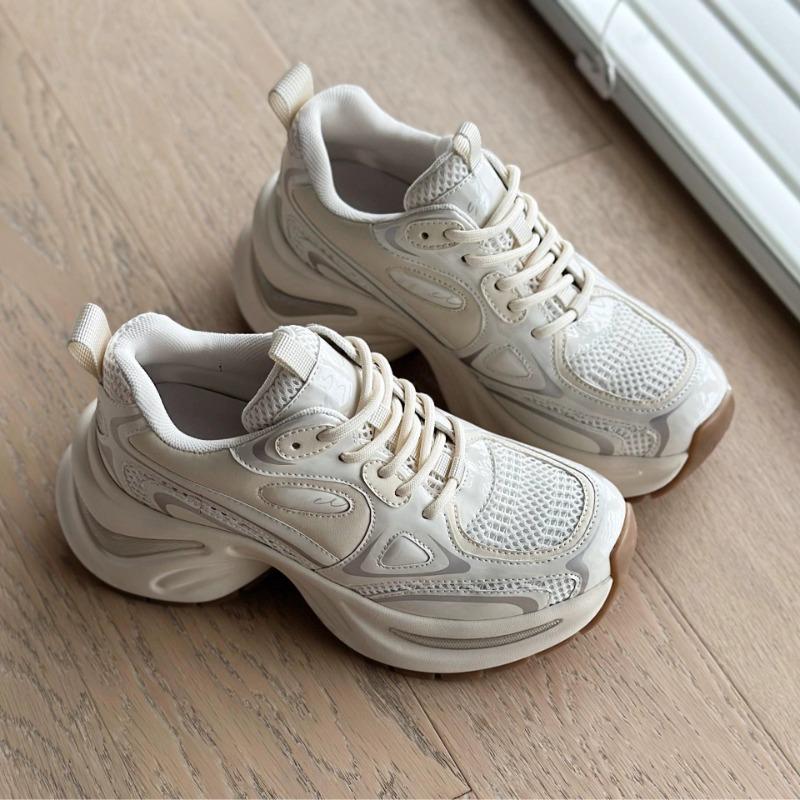 White Deer Silver Dad Shoes Women's Spring New Small Height Increase Thick-soled Versatile Casual Sports Shoes