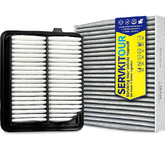 Engine Cabin Air Filter Set For Accord 1.5L (2018    ) Gas Only, Replace 17220-6A0-A00, 80292-SDA-A01