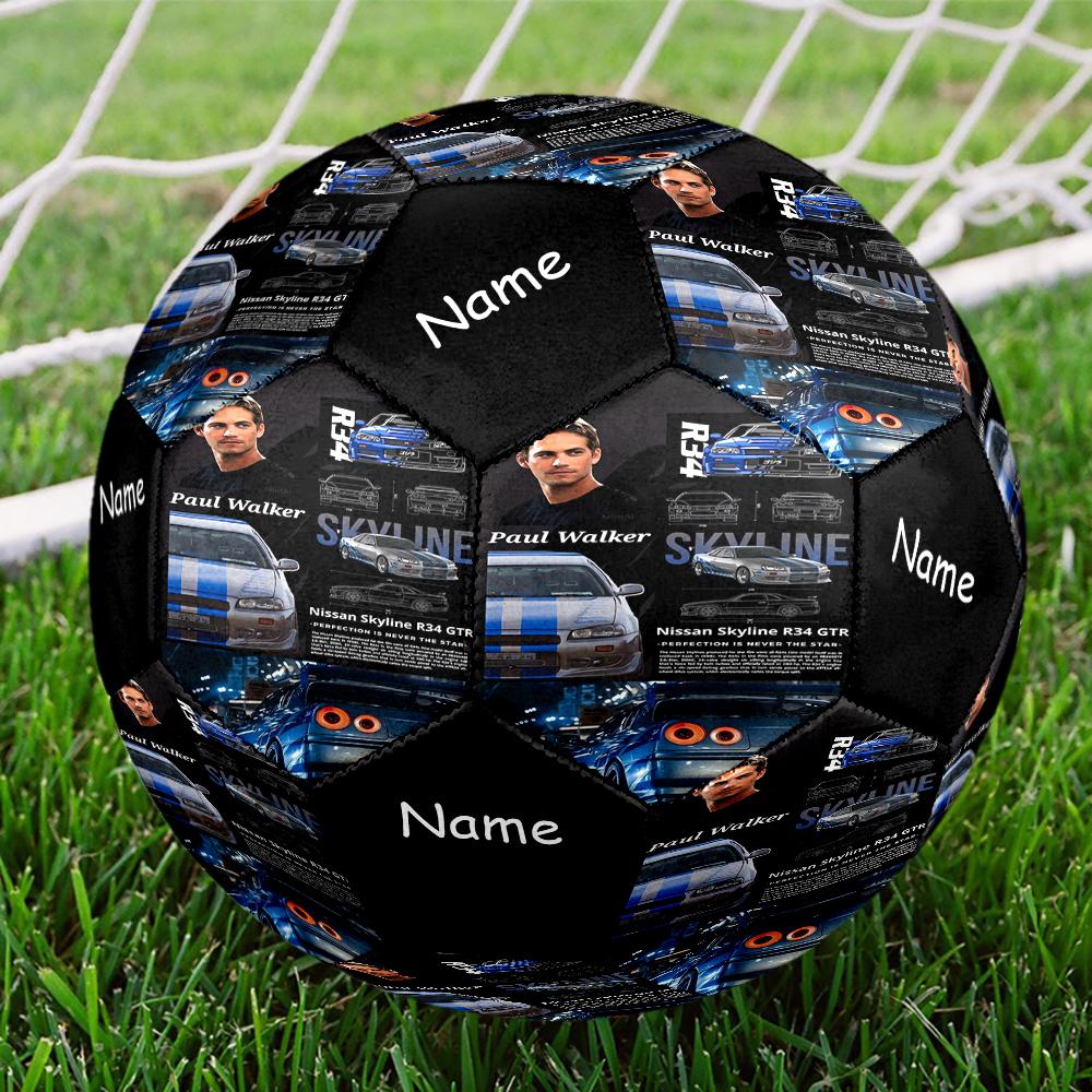 Custom Name Fast & Furious Theme Size 5 Soccer Ball, Suitable for Both Indoor and Outdoor Matches, a Gift Suitable for Everyone.
