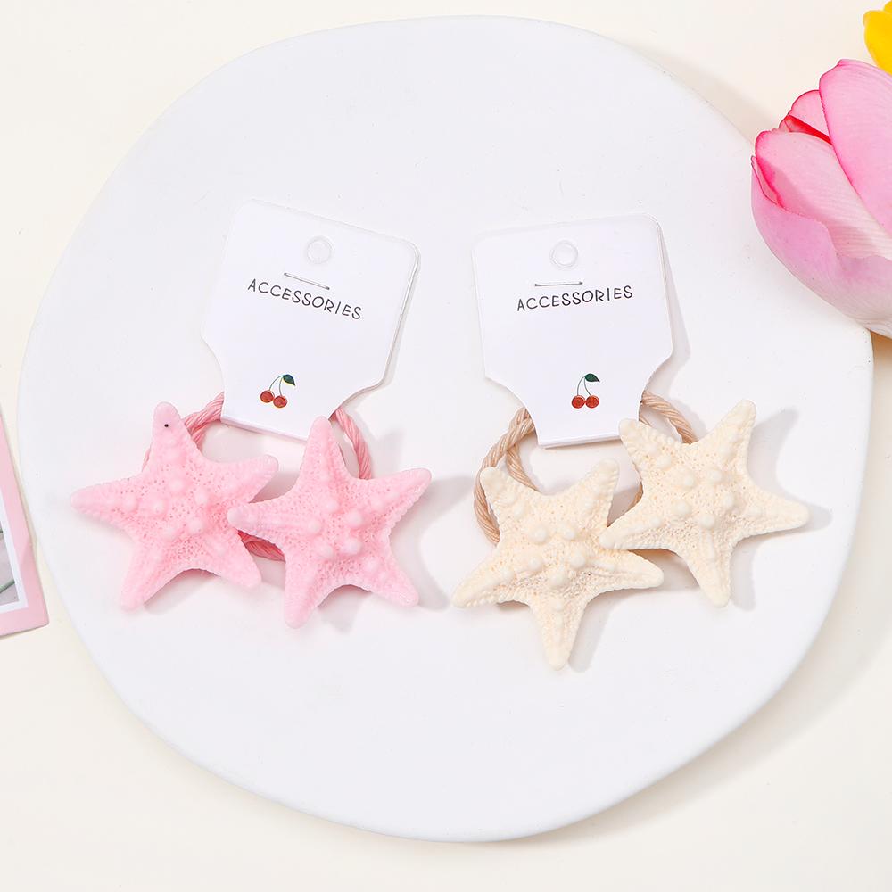 4Pcs New Pentagram Rubber Band Hair Ring Hair Clips for Kids Fashion Headdress No Harm to Hair Baby Hair Accessories Gift