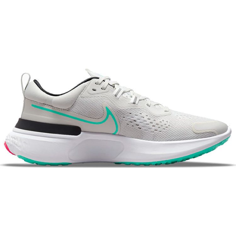 Nike Pánské React Miler 2 Platinum Tint White Dynamic Turquoise CW7121-004