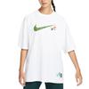 Nike Sportswear Swoosh Cartoon Print Loose Fit Crew Neck T-Shirt Women Tops White FN3711-100