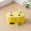Rechargeable Interactive Cat Toy Low-Profile with Feathers Portable Easy