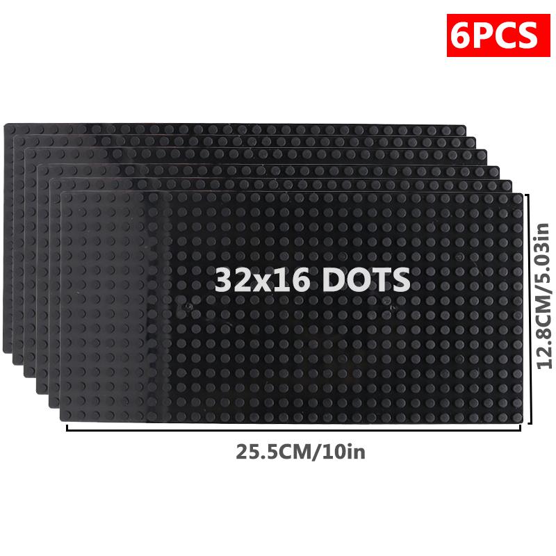 6pcs/set Base Plate 32*32 32*16 Studs Classic Figures Building Blocks Plates Bricks Baseplate Blocks Children Toys For Kid Gifts