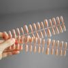 1 Bag Fake Nails Gradient Wearing Nail Blush Handmade Natural Perfect Fitting Trace-less Fake Nails for Natural Curvature