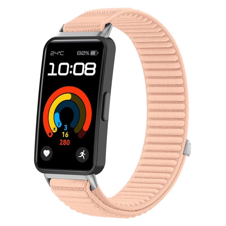Woven Nylon Hook And Loop Watch Band for Huawei Band 10/9/8, Ergonomic Comfort Adjustable Replacement Strap, Easy Install, Strap Only
