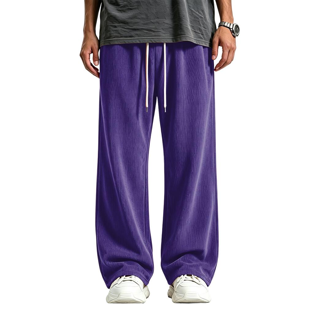 Men's Corduroy Wide Leg Loose Fit Casual Street Pants for Everyday Comfort