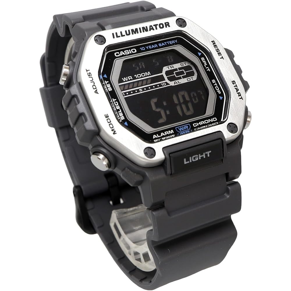 [Casio] CASIO Standard Digital Metal Face Men's Watch MWD-110H-8BV Dark Gray Black Inverted LCD Overseas Model [Parallel Import]