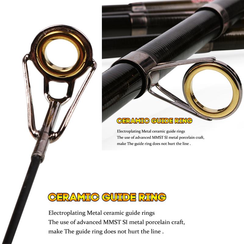 Undiță de pescuit cu fibră de carbon, ghidaje din oțel ceramică, mini undiță telescopică portabilă ultrauşoară