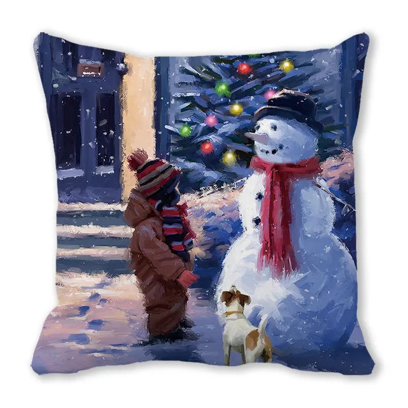 Christmas Decoration Pillow Case Sofa Cushion Cover Bedroom Room Dormitory Home   New Year Gift