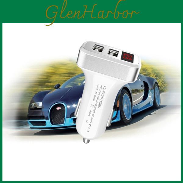 Premium Dual Usb Car Charger Adapter With Digital Led Voltage And Current Display
